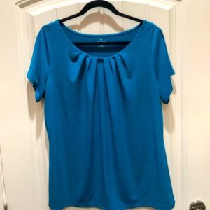 Women’s, turquoise, short sleeve, Worthington,  blouse sz 0X
